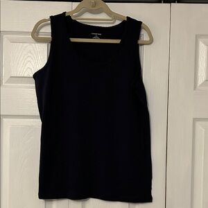 Lands' End Women's Black Scoop Neck Tank
